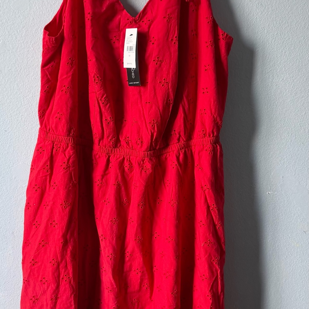 Lane Bryant Vibrant Red Midi Dress